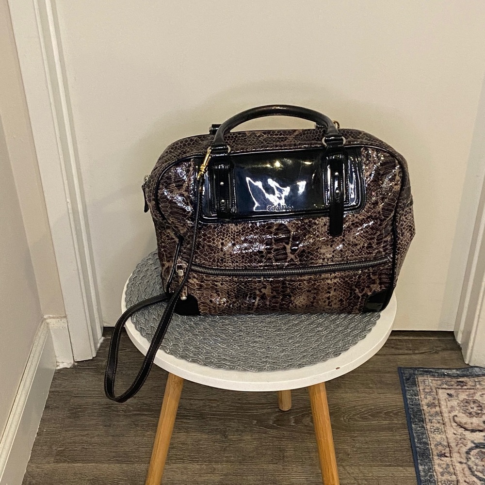 Stylish Brown Snakeskin Calvin Klein Bag